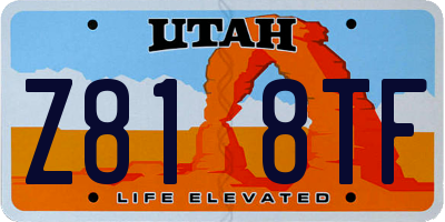 UT license plate Z818TF