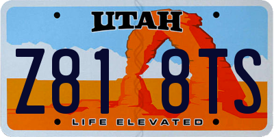 UT license plate Z818TS