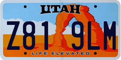 UT license plate Z819LM