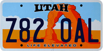 UT license plate Z820AL