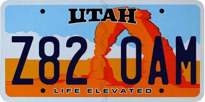 UT license plate Z820AM