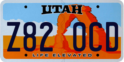 UT license plate Z820CD