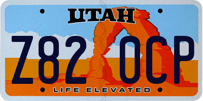 UT license plate Z820CP