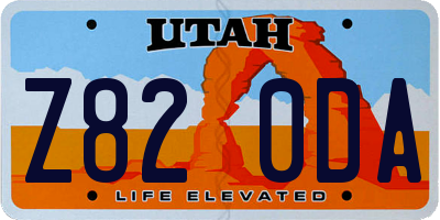 UT license plate Z820DA
