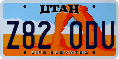 UT license plate Z820DU