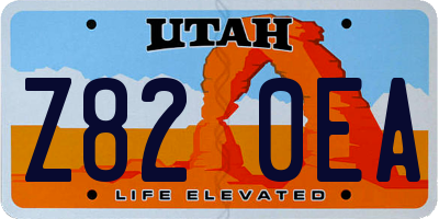 UT license plate Z820EA