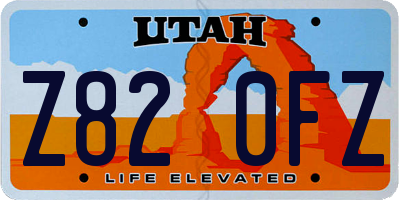 UT license plate Z820FZ