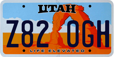 UT license plate Z820GH