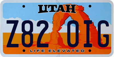 UT license plate Z820IG