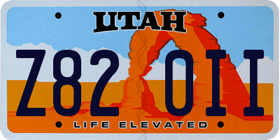 UT license plate Z820II