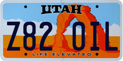 UT license plate Z820IL