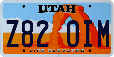 UT license plate Z820IM