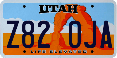UT license plate Z820JA