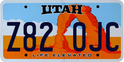 UT license plate Z820JC