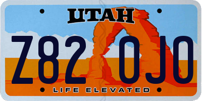 UT license plate Z820JO