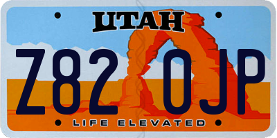 UT license plate Z820JP