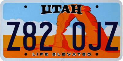 UT license plate Z820JZ