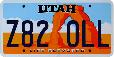 UT license plate Z820LL