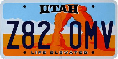 UT license plate Z820MV