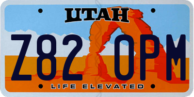 UT license plate Z820PM