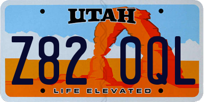 UT license plate Z820QL