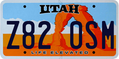UT license plate Z820SM