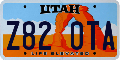 UT license plate Z820TA