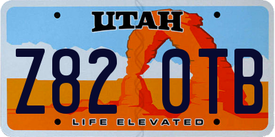 UT license plate Z820TB