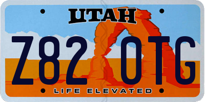 UT license plate Z820TG