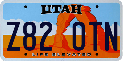 UT license plate Z820TN