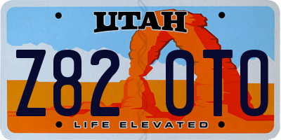 UT license plate Z820TO