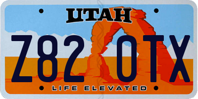 UT license plate Z820TX