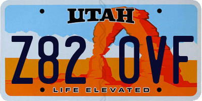 UT license plate Z820VF