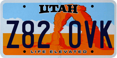 UT license plate Z820VK