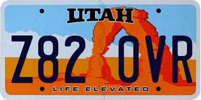 UT license plate Z820VR