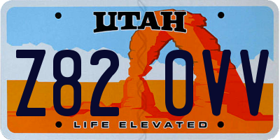 UT license plate Z820VV
