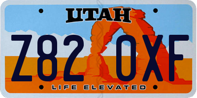 UT license plate Z820XF