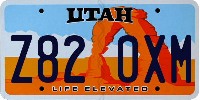 UT license plate Z820XM