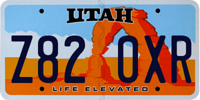 UT license plate Z820XR