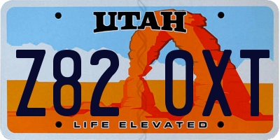 UT license plate Z820XT