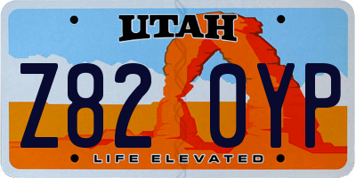 UT license plate Z820YP
