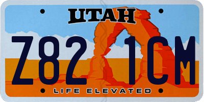 UT license plate Z821CM