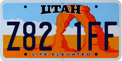 UT license plate Z821FF