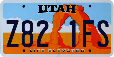 UT license plate Z821FS