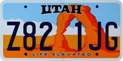 UT license plate Z821JG