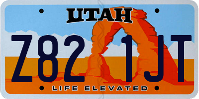 UT license plate Z821JT