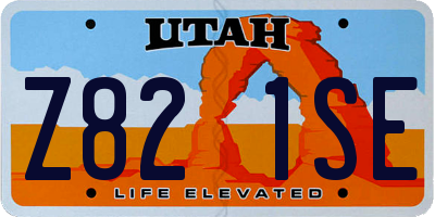 UT license plate Z821SE
