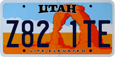 UT license plate Z821TE