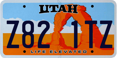 UT license plate Z821TZ