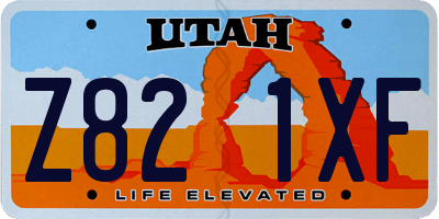 UT license plate Z821XF